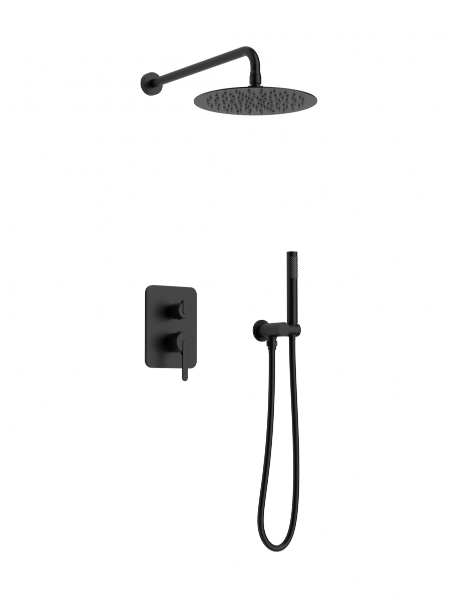 Встраиваемая душевая система Altrobagno Ricco ALTROBAGNOUnione040107MB (чёрный матовый)