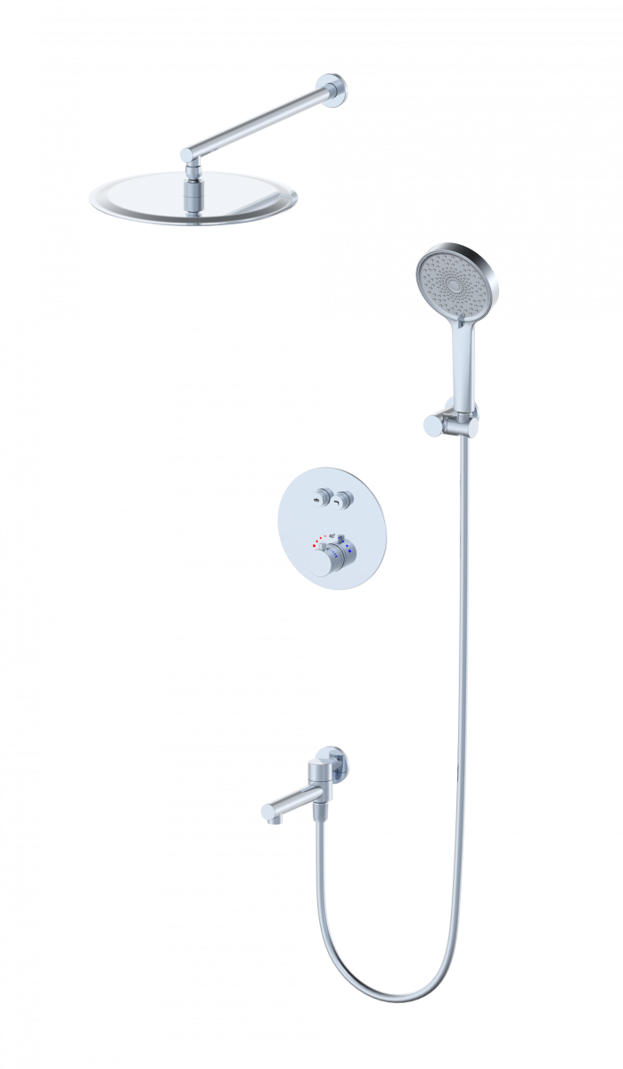 Встраиваемая душевая система Wonzon & Woghand STICK WW-88929010-CR (хром) с термостатом