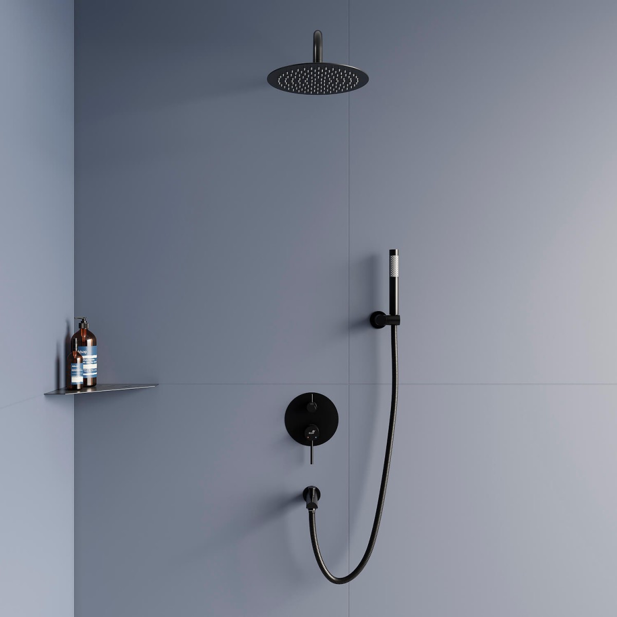 Встраиваемая душевая система RGW Shower Panels SP-52-1B 511408521-04 (чёрный матовый)