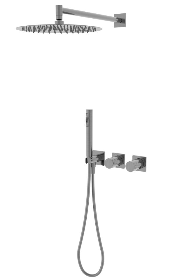 Встраиваемая душевая система Vincea Alto VSFW-6AL1GM (вороненая сталь)