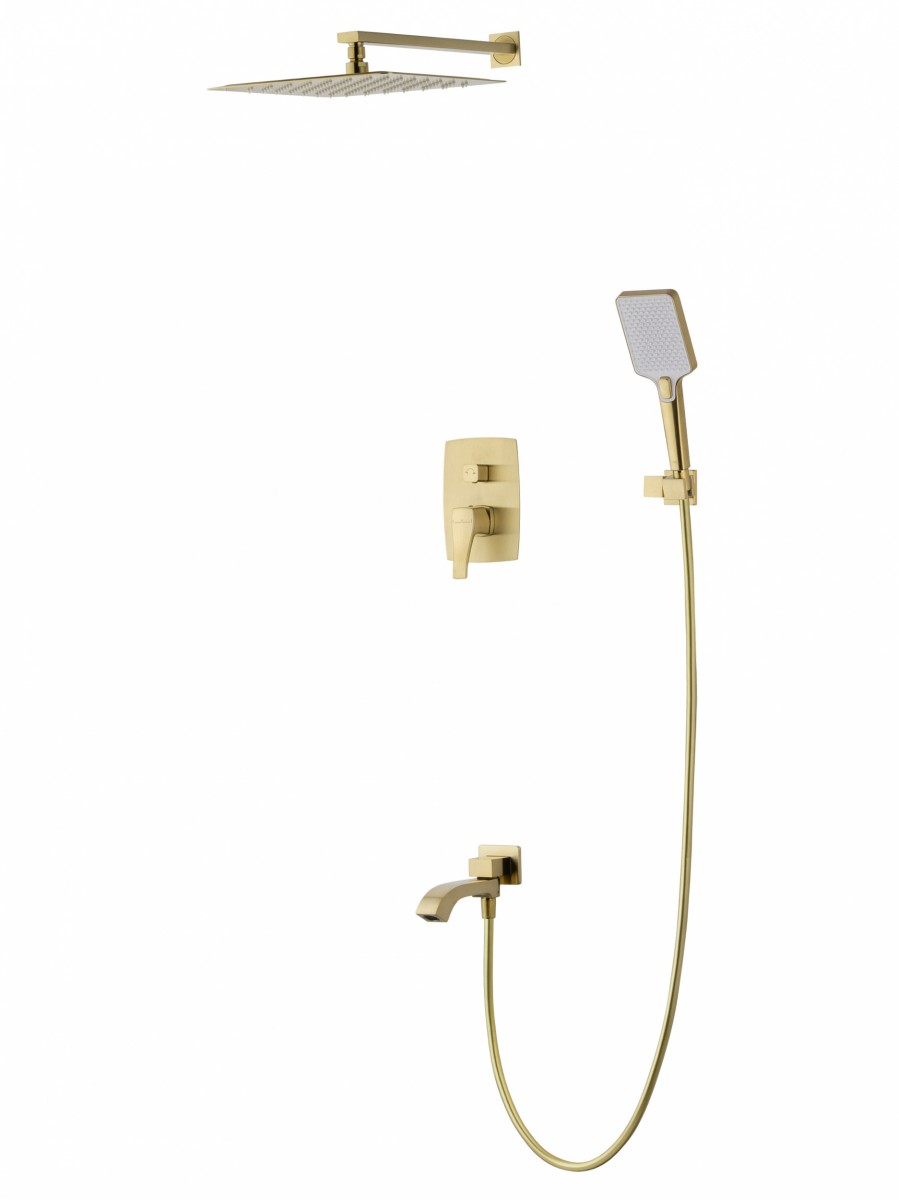 Встраиваемая душевая система Wonzon & Woghand FLEX WW-88939072-BG (брашированное золото)
