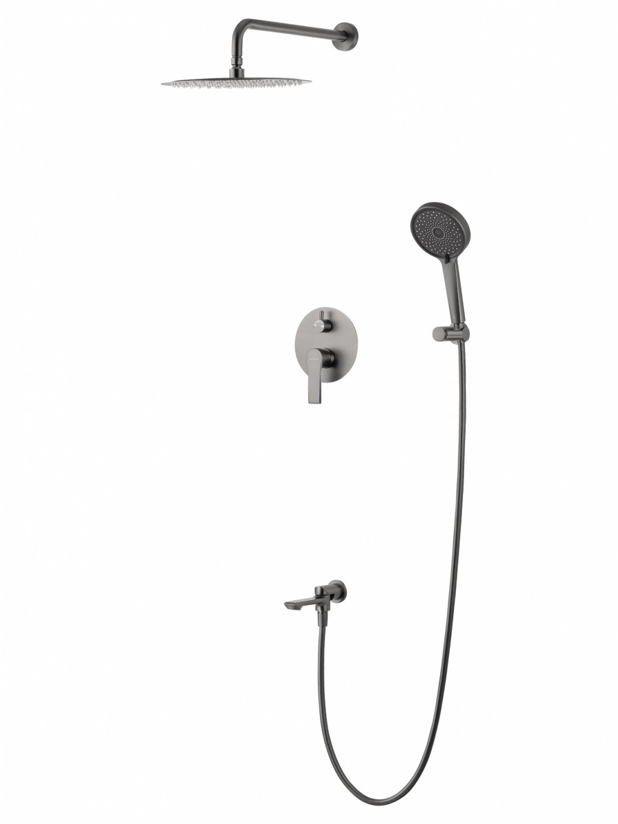 Встраиваемая душевая система Wonzon & Woghand BRILLIANT WW-88939079-BGM (тёмный графит)