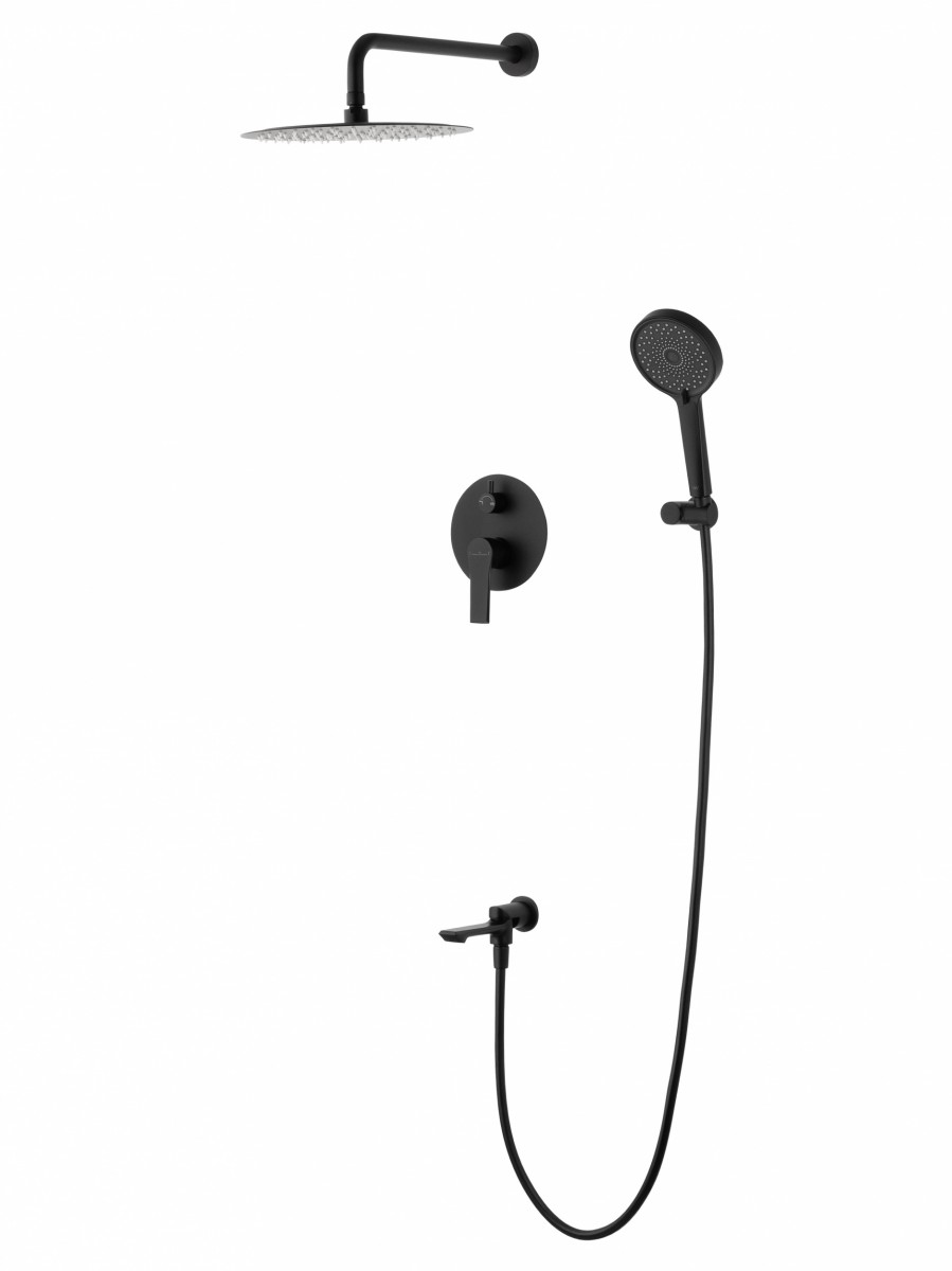 Встраиваемая душевая система Wonzon & Woghand BRILLIANT WW-88939079-MB (чёрный матовый)