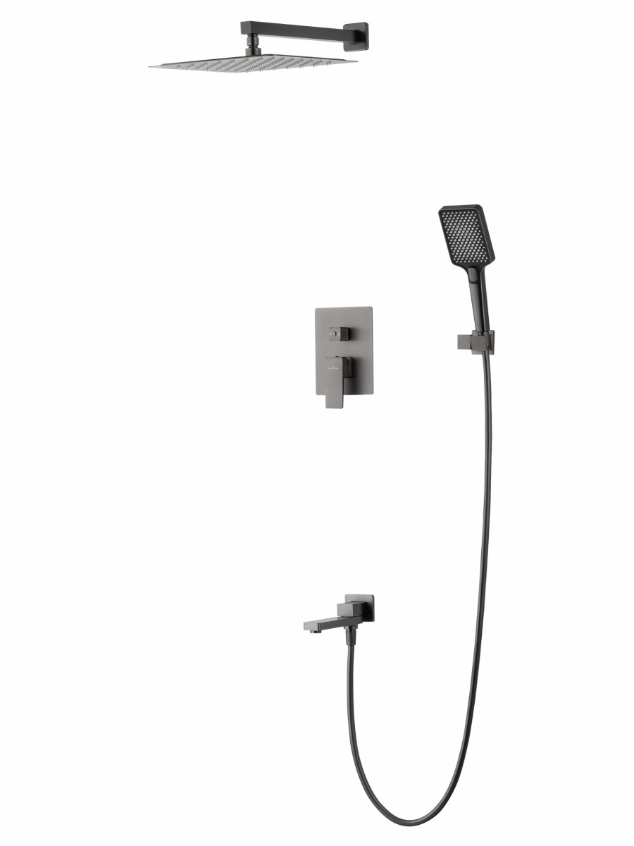 Встраиваемая душевая система Wonzon & Woghand CUBE 2.0 WW-88939068-BGM (тёмный графит)