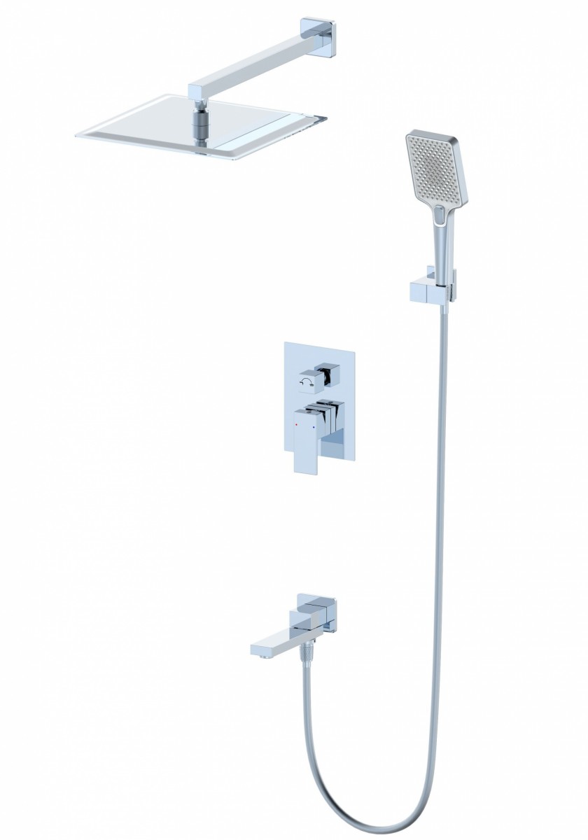 Встраиваемая душевая система Wonzon & Woghand CUBE WW-88939016-CR (хром)