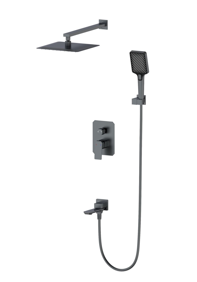 Встраиваемая душевая система Wonzon & Woghand DIAMOND WW-88939011-BGM (тёмный графит)
