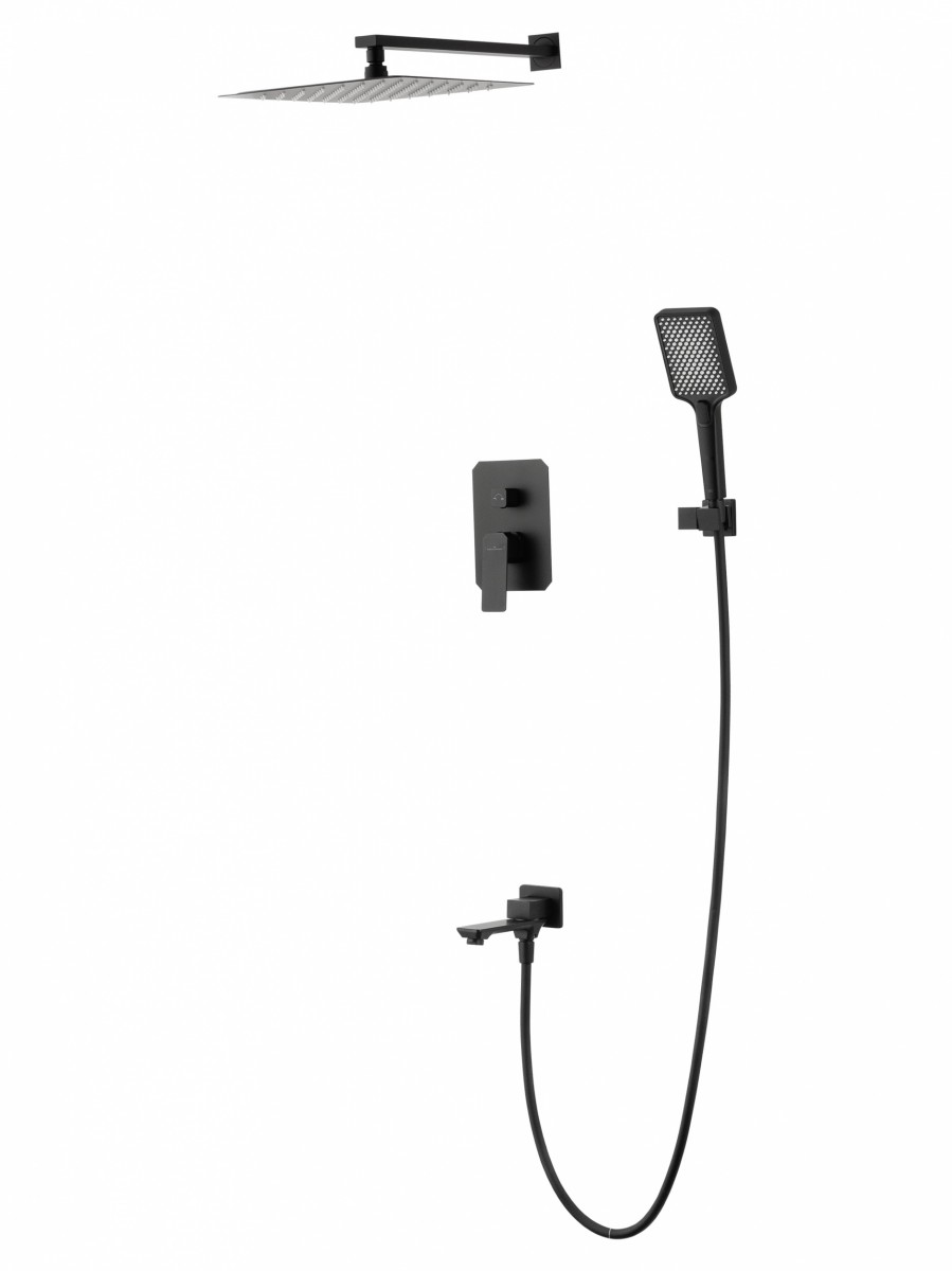 Встраиваемая душевая система Wonzon & Woghand DIAMOND WW-88939011-MB (чёрный матовый)