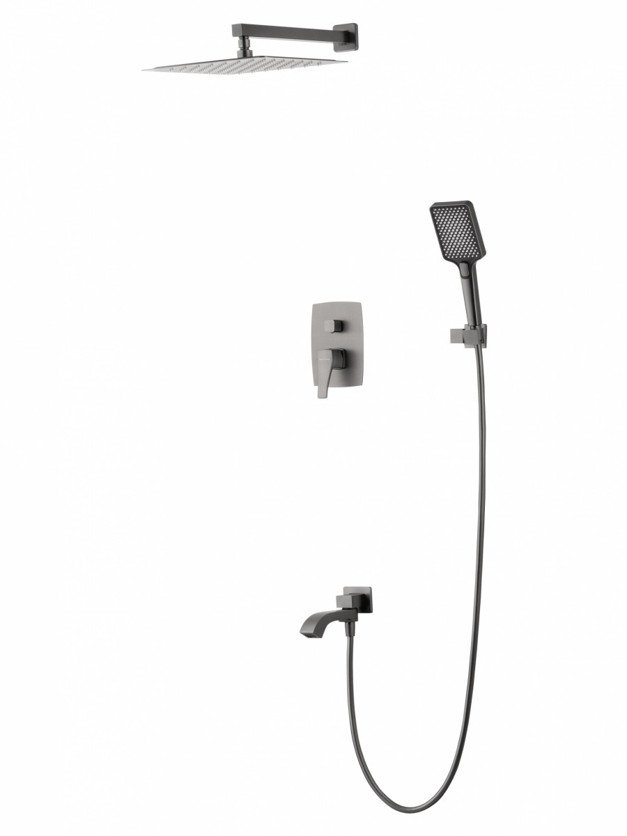 Встраиваемая душевая система Wonzon & Woghand FLEX WW-88939072-BGM (тёмный графит)