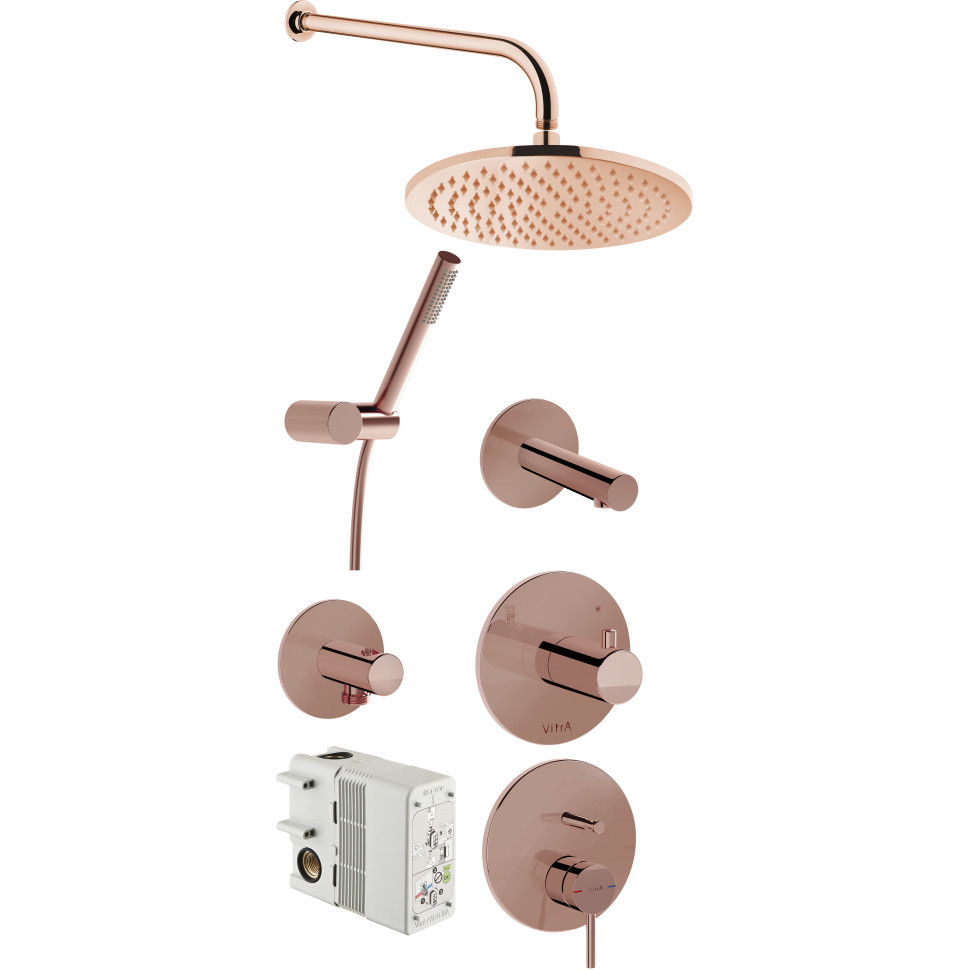 Встраиваемая душевая система Vitra Origin A49285EXP (медь)
