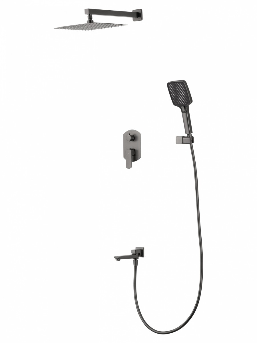 Встраиваемая душевая система Wonzon & Woghand FORZA WW-939031-BGM (тёмный графит)