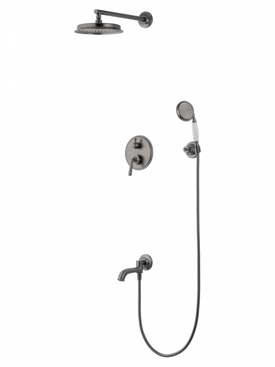 Встраиваемая душевая система Wonzon & Woghand STEAM WW-88939008-BGM (тёмный графит)