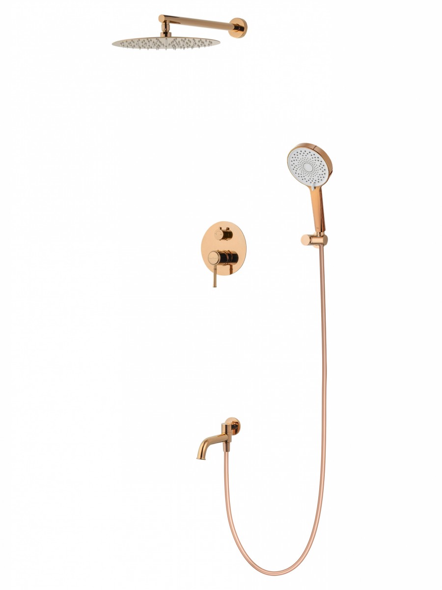 Встраиваемая душевая система Wonzon & Woghand TOR WW-88939073-RG (розовое золото)