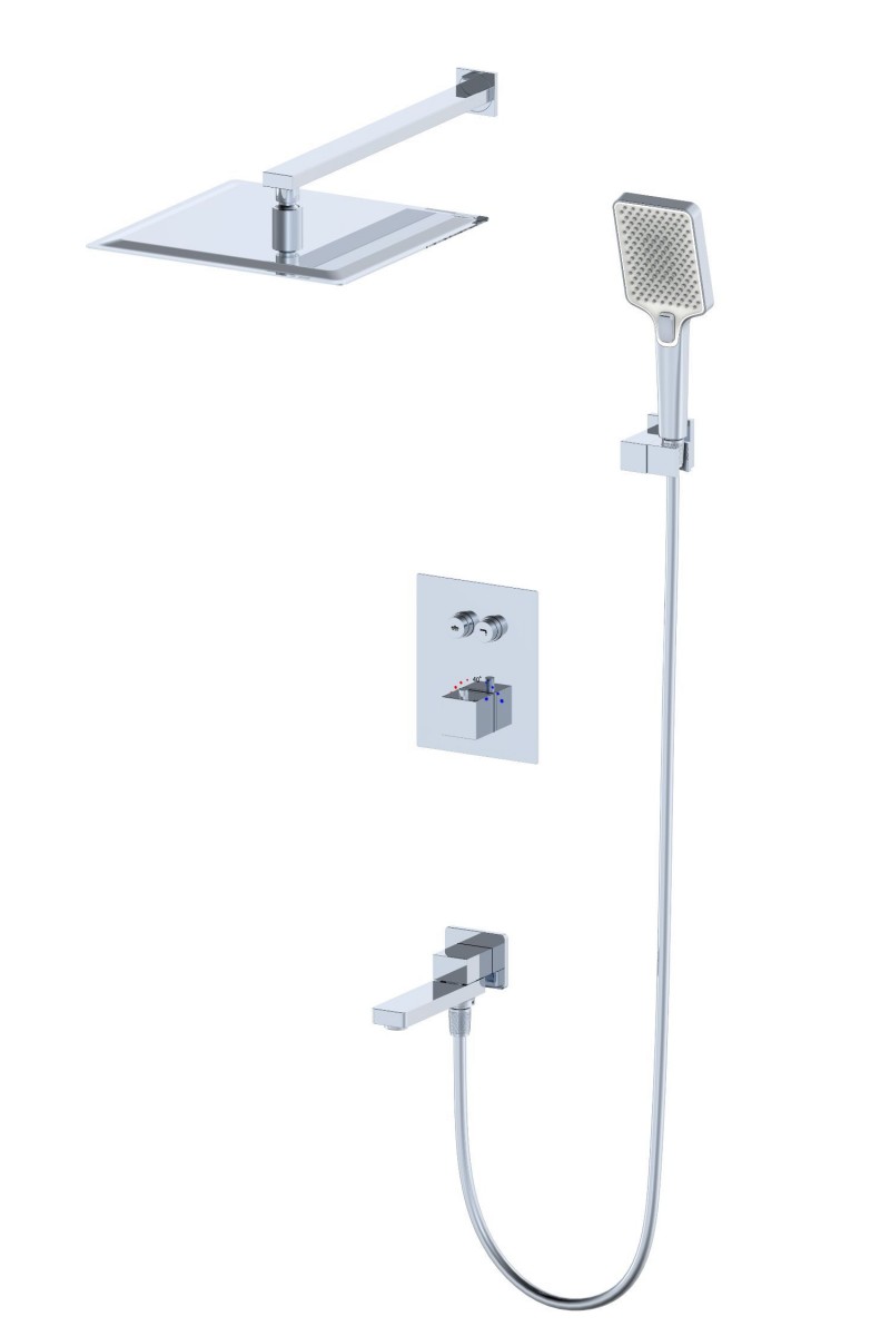 Встраиваемая душевая система Wonzon & Woghand WW-88929003-CR (хром) с термостатом