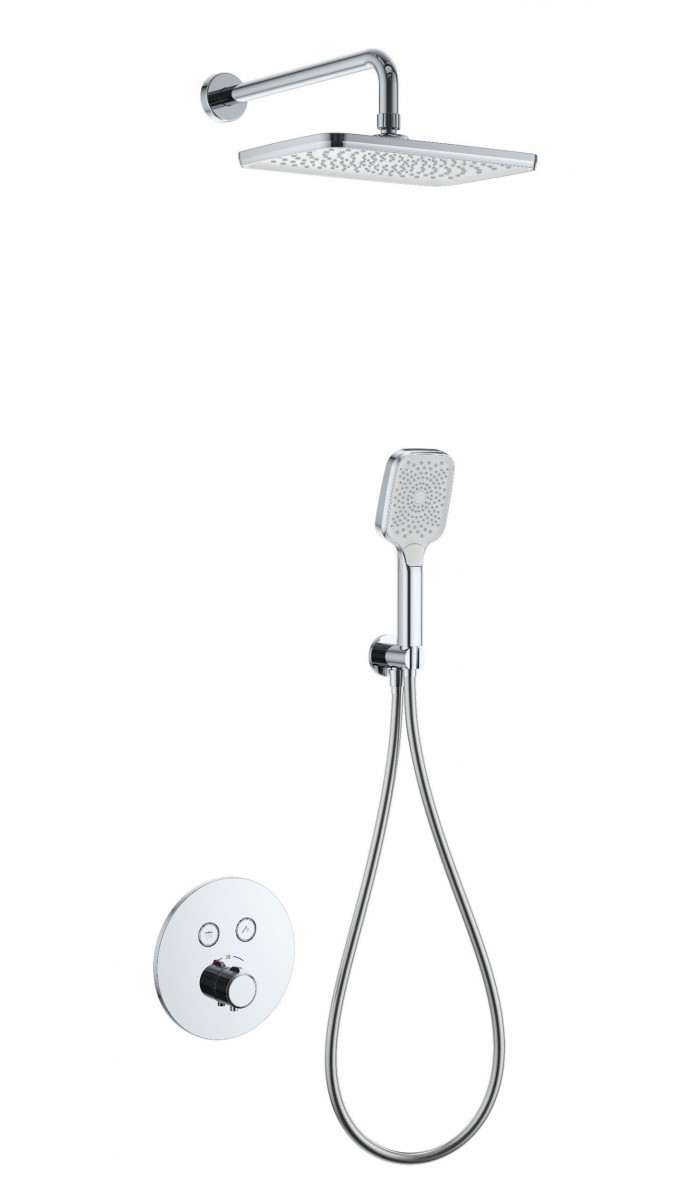 Встраиваемая душевая система Wonzon & Woghand WW-D2017-A-CR (хром) с термостатом