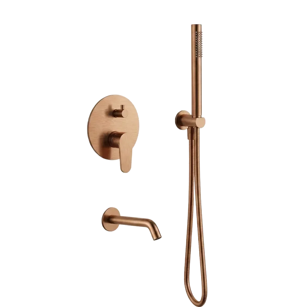 Встраиваемая душевая система AQUAme Novara AQM8418BC  (брашированная медь)