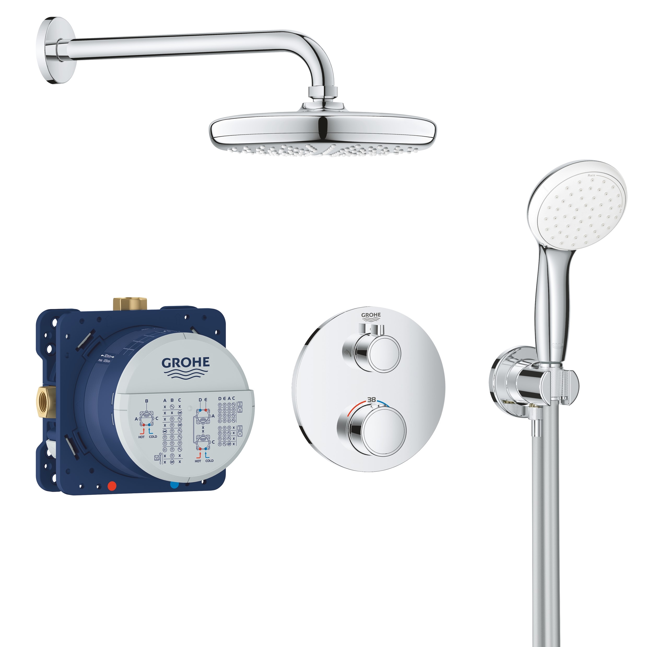 Встраиваемая душевая система Grohe Grohtherm 34727000 (хром)