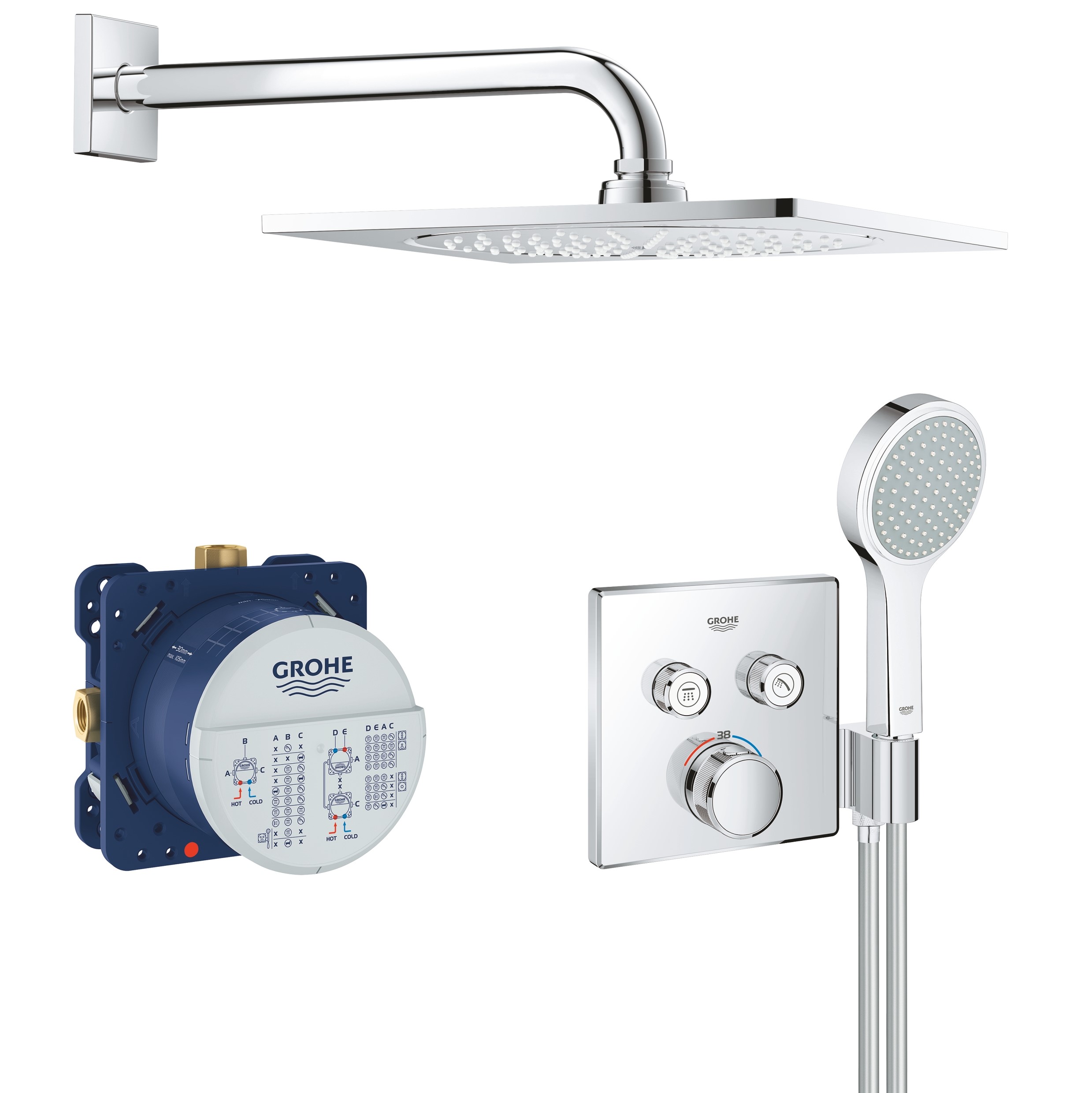 Встраиваемая душевая система Grohe Grohtherm SmartControl 34742000 (хром)