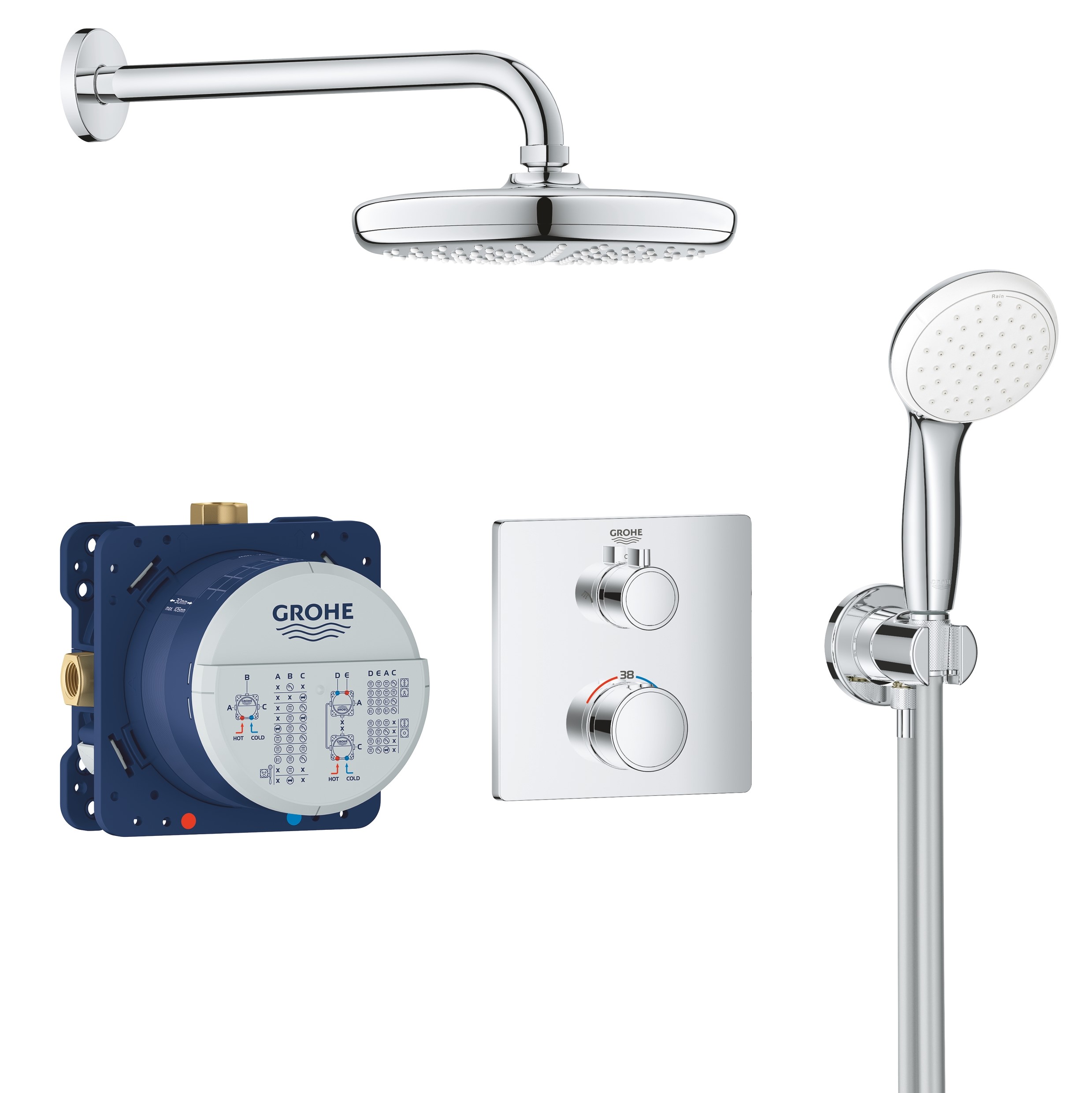 Встраиваемая душевая система Grohe Grohtherm 34729000 (хром)
