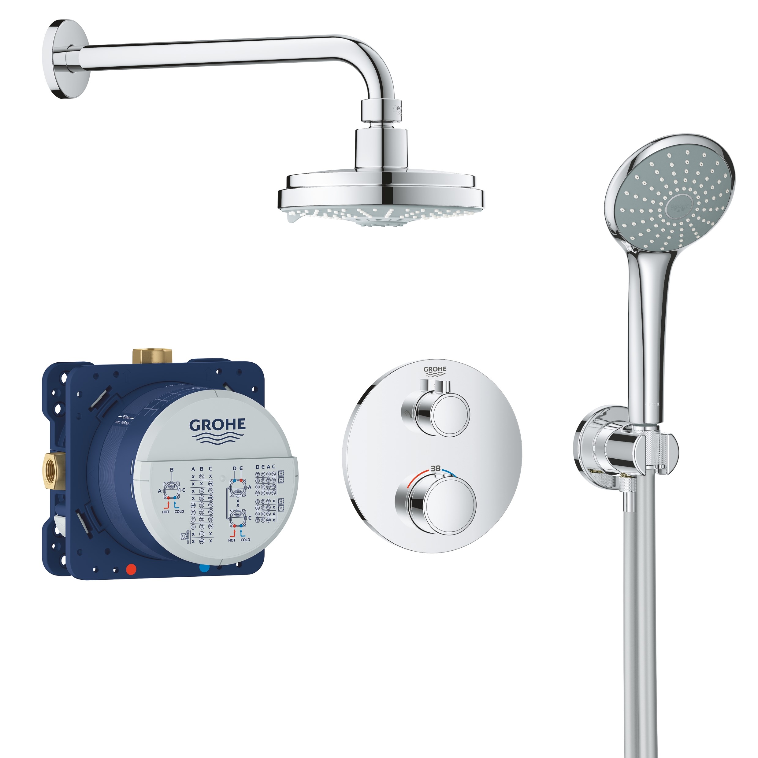 Встраиваемая душевая система Grohe Grohtherm 34735000 (хром)