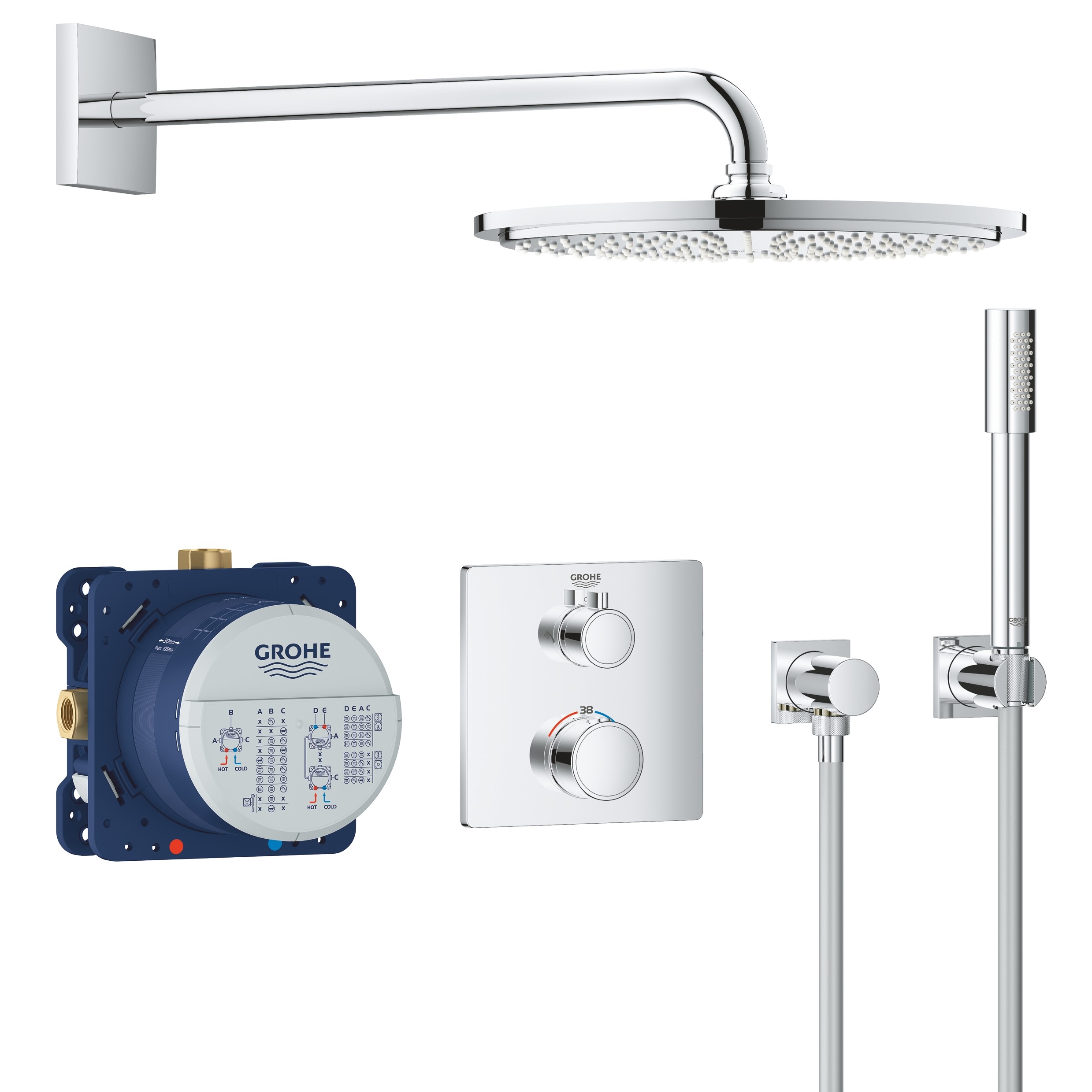 Встраиваемая душевая система Grohe Grohtherm 34730000 (хром)