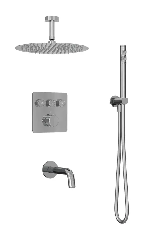 Встраиваемая душевая система Milleau Tissage TERMO 3SBIT/802Q-CR (хром) с термостатом