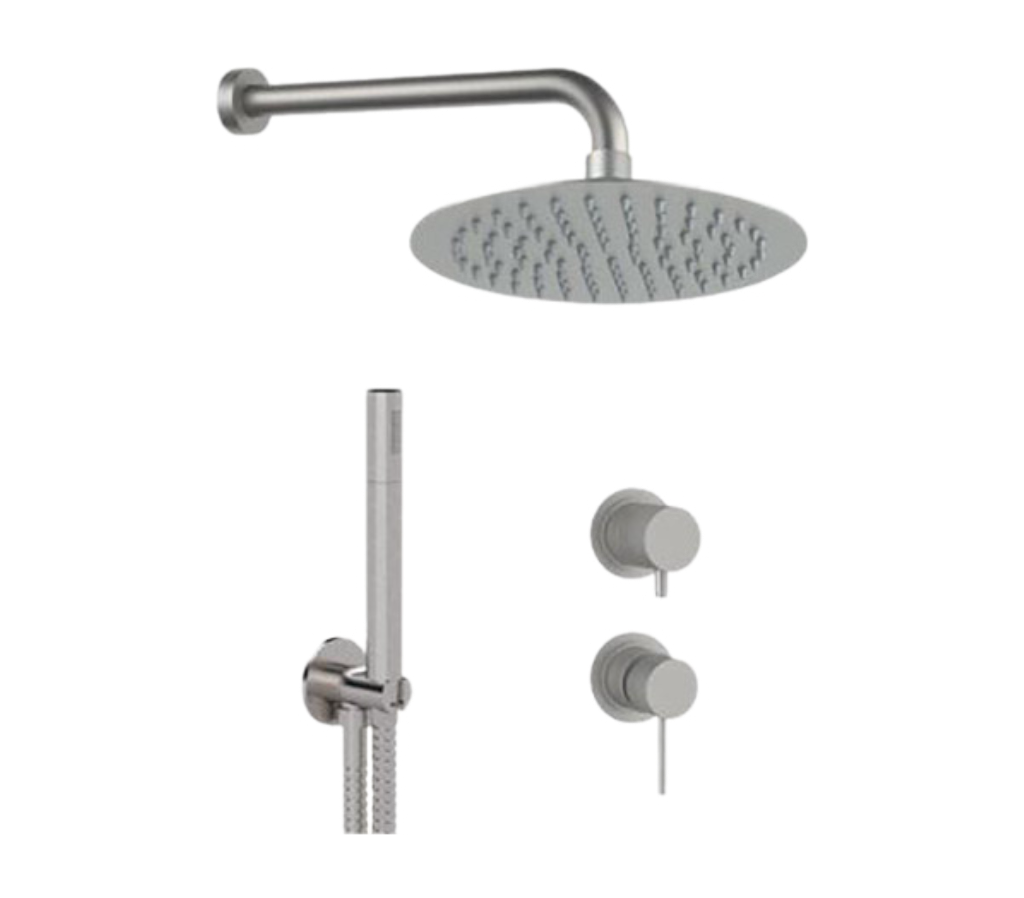 Встраиваемая душевая система Remer X Style Inox SSX92PS02UFM25 (нержавеющая сталь матовая)