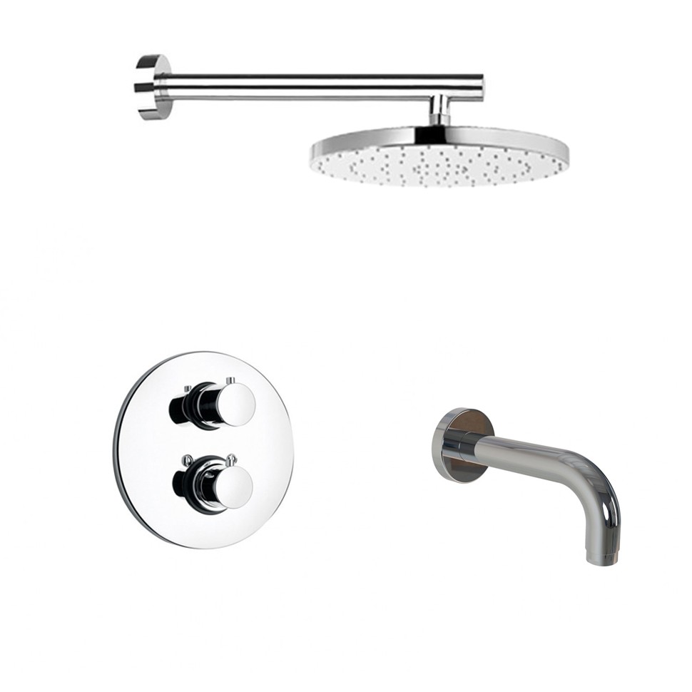 Встраиваемая душевая система Paini Cox 78CRSET26911THBATHHEAD (хром) с термостатом