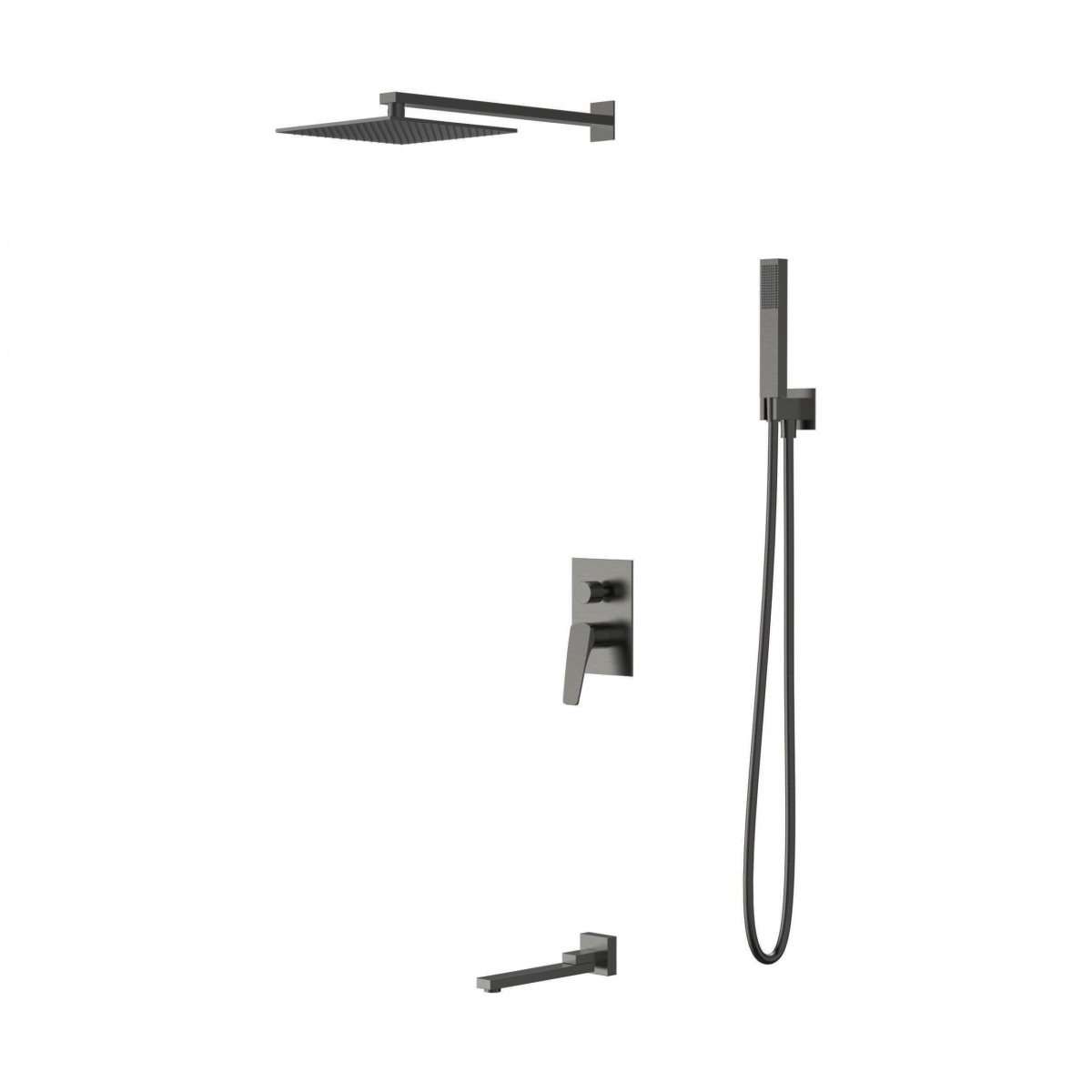 Встраиваемая душевая система Vincea Puro VSFW-5P1GM (вороненая сталь)