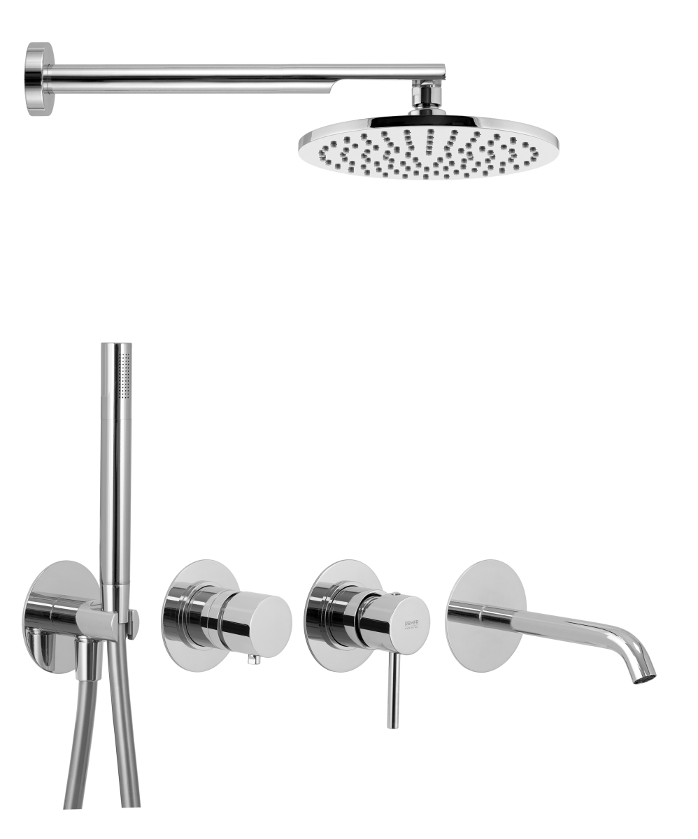 Встраиваемая душевая система Remer X Style X96D3SET (хром)