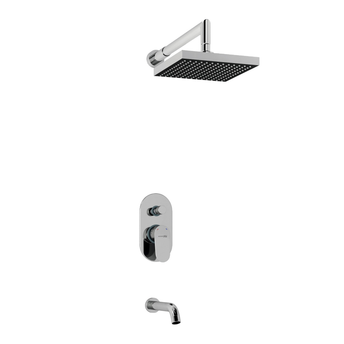 Встраиваемая душевая система WasserKRAFT Donau А13028 (хром/черный)