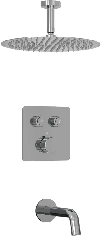 Встраиваемая душевая система Milleau Tissage TERMO 2SBIT/324.2-CR (хром) с термостатом