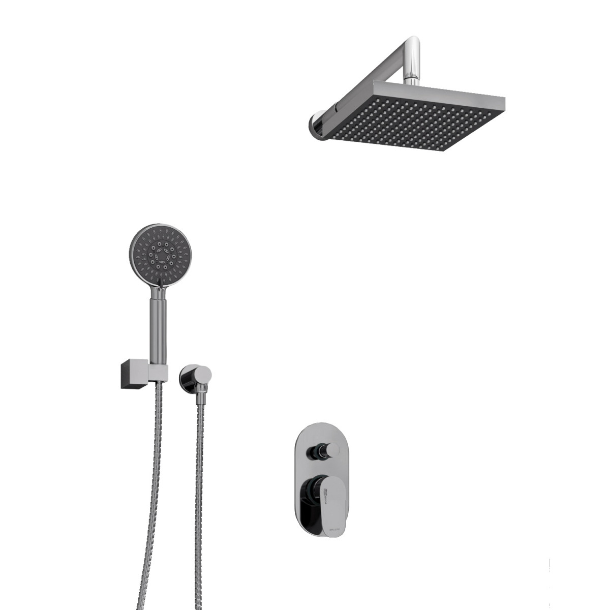 Встраиваемая душевая система WasserKRAFT Donau А14028 (хром/черный)