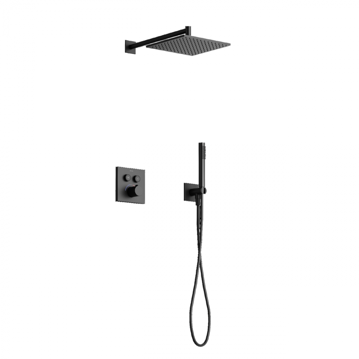 Встраиваемая душевая система Sancos Linn SC9022MB (черный матовый) с термостатом