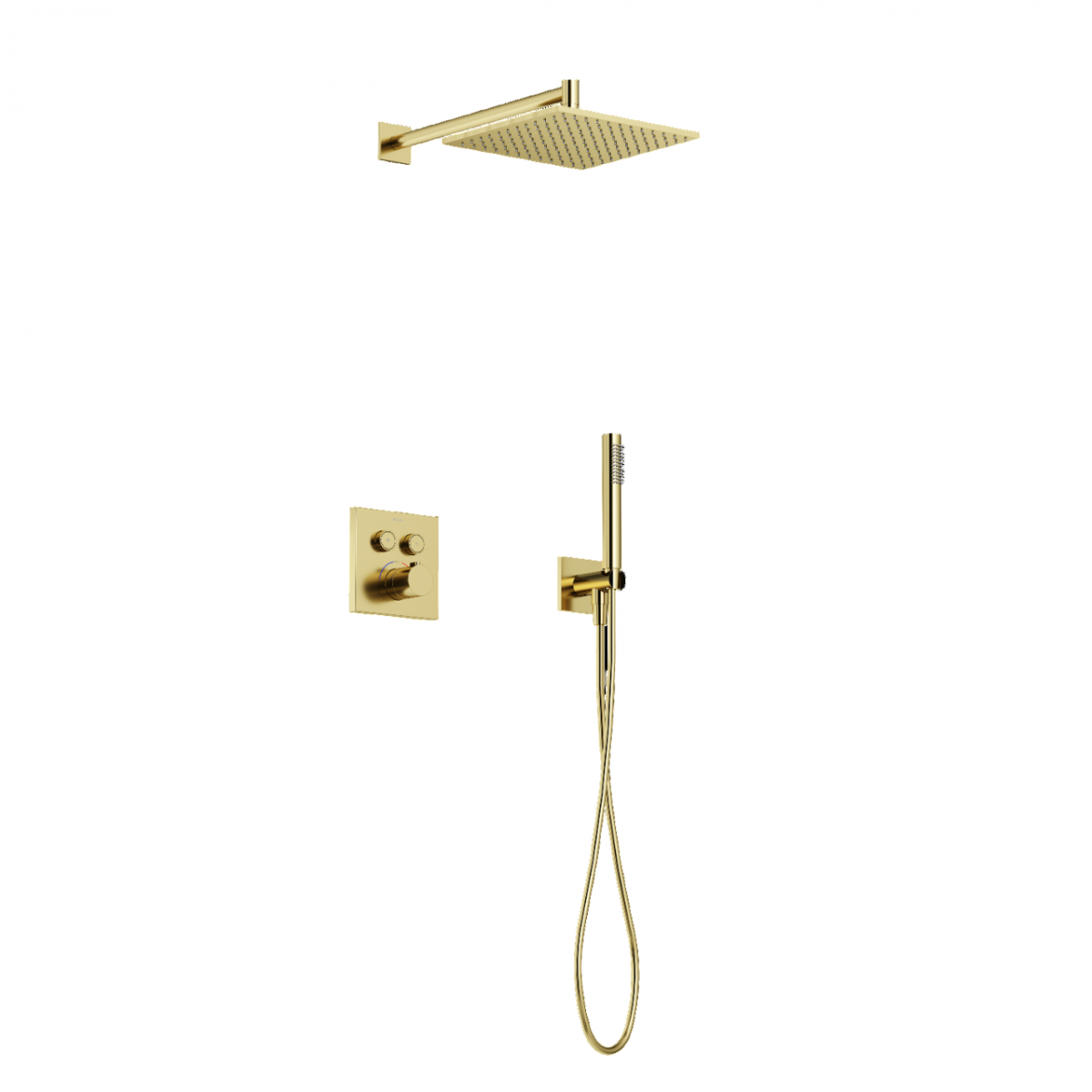 Встраиваемая душевая система Sancos Linn SC9022BG (золото брашированное) с термостатом