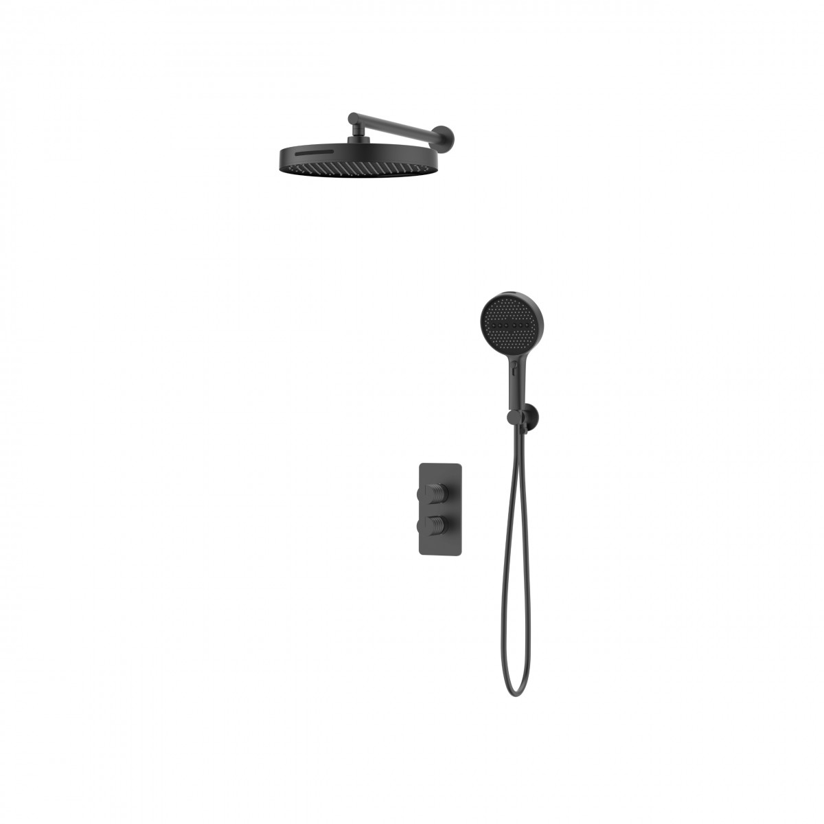 Встраиваемая душевая система Vincea Domus VSFW-5DM0GM (вороненая сталь)