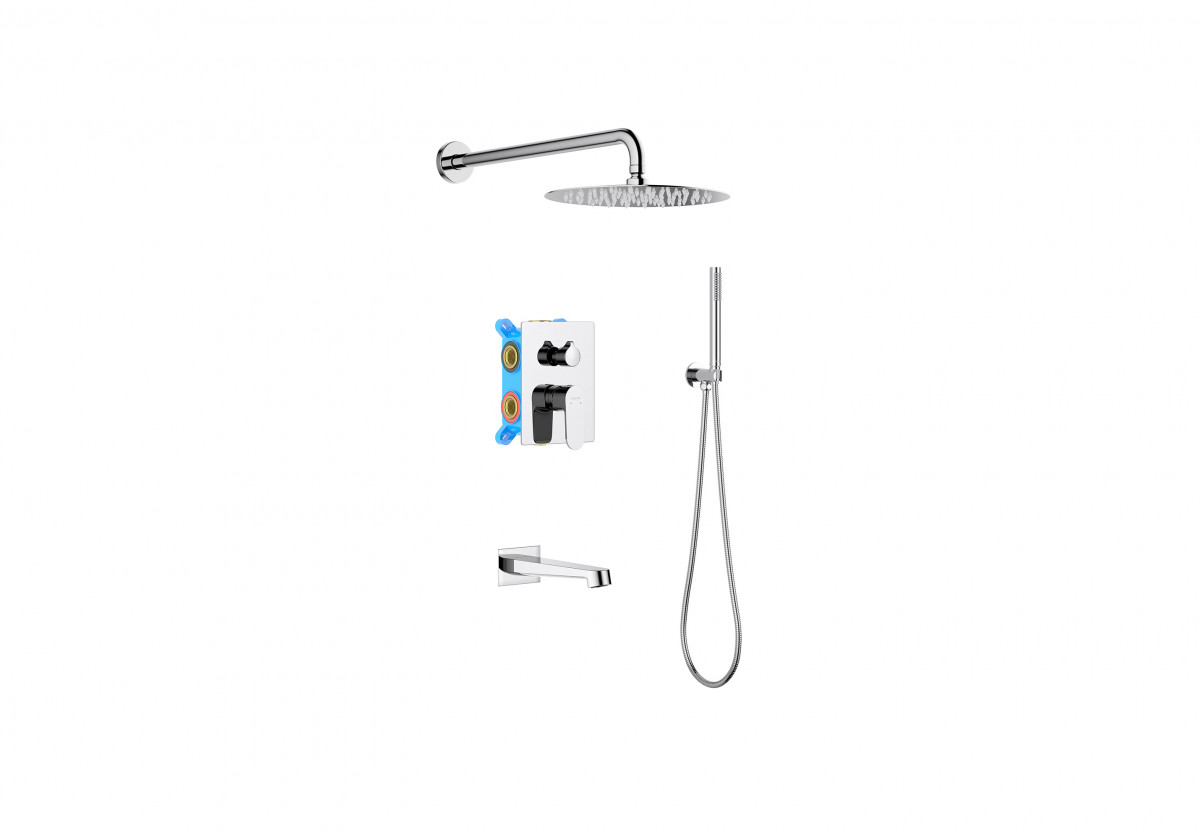 Встраиваемая душевая система Aquatek Оберон AQ1273CR (хром)
