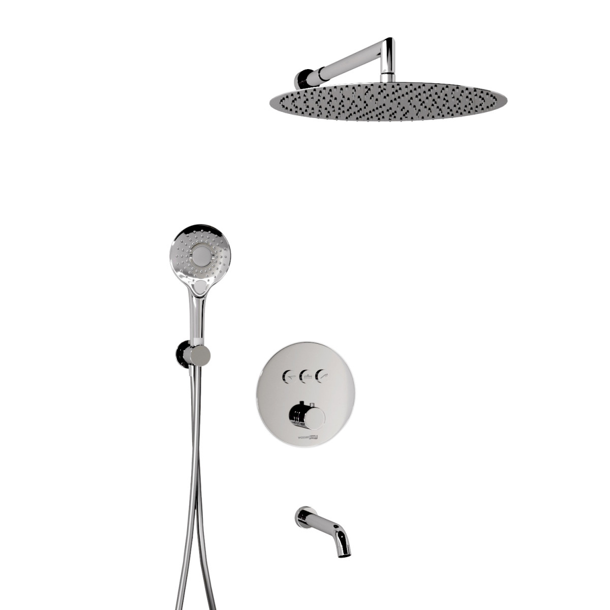 Встраиваемая душевая система с термостатом WasserKRAFT  Dinkel 5800 A175817 (хром)