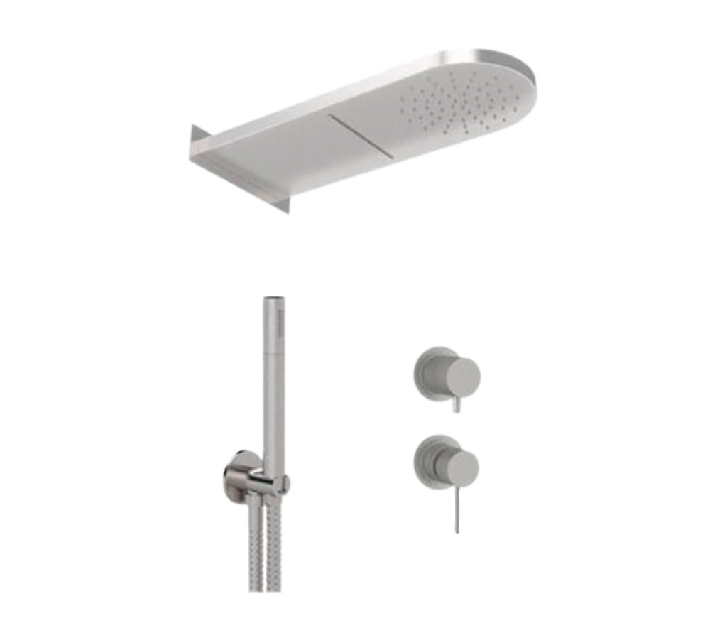 Встраиваемая душевая система Remer X Style Inox SSX93PS02MMCA (нержавеющая сталь матовая)