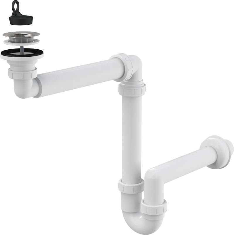 Сифон для раковины AlcaPlast A413 (белый)