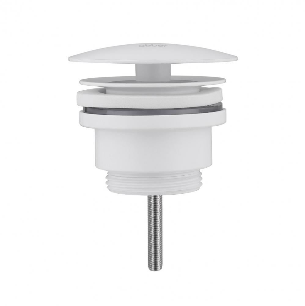 Донный клапан Abber click-clack AF0012W  (белый)