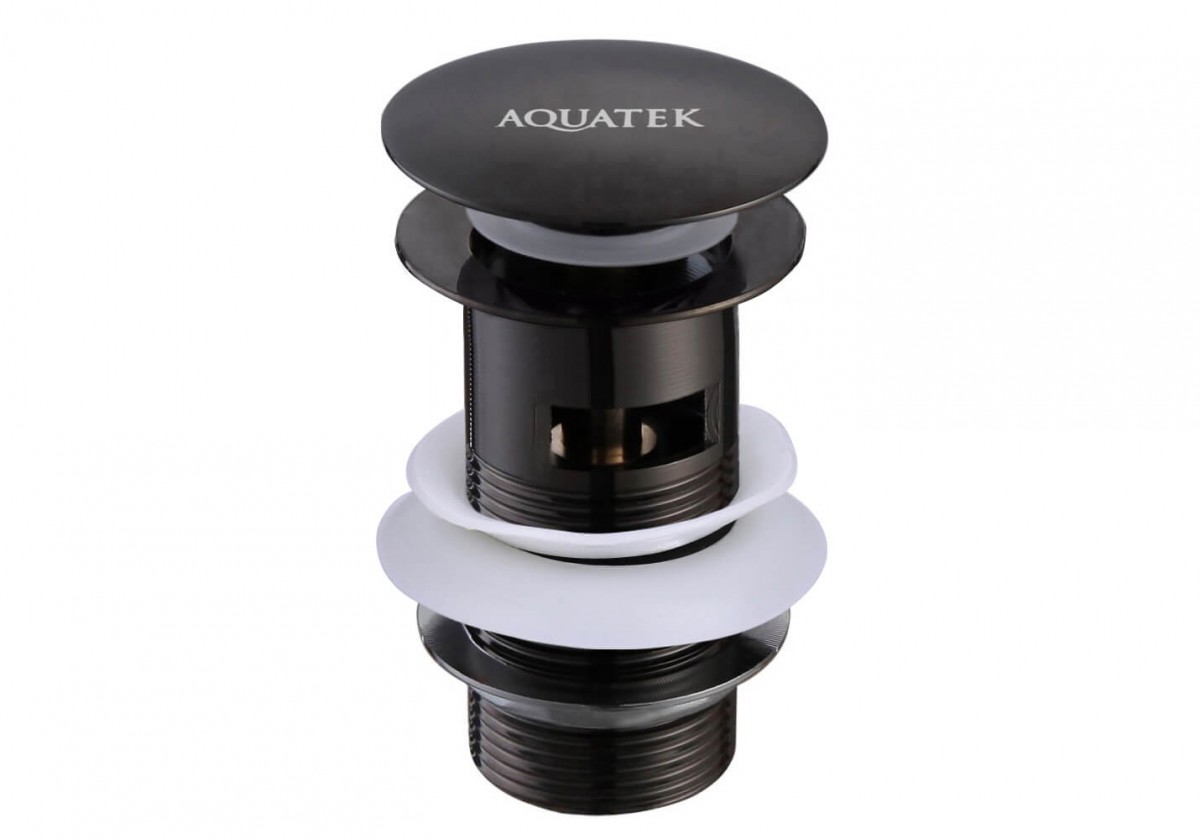 Донный клапан Aquatek click-clack AQ6001MB (чёрный матовый)
