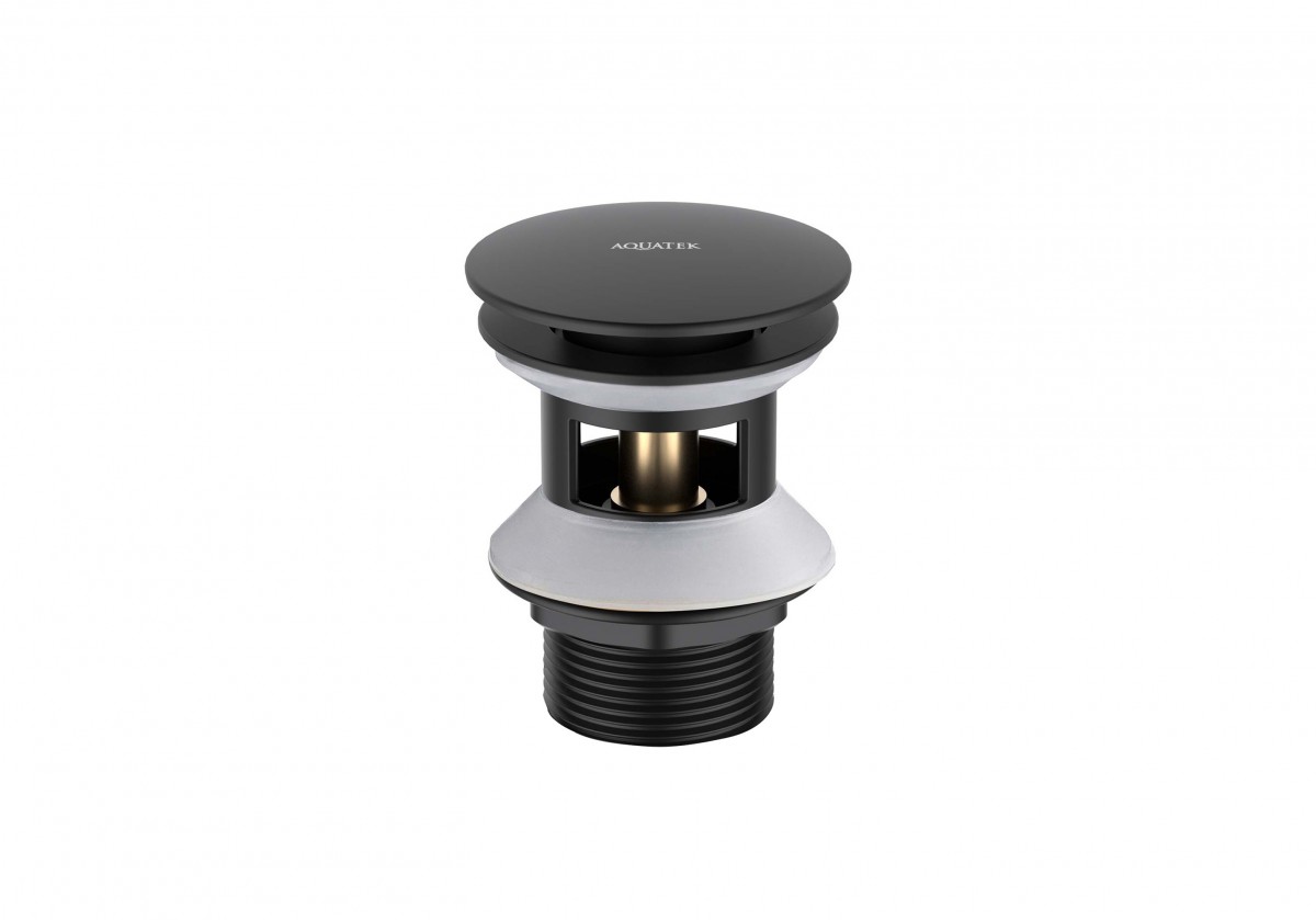 Донный клапан Aquatek click-clack AQ6002MB (чёрный матовый)