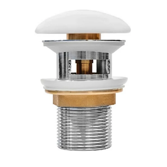 Донный клапан Milleau PD1MW/WO (белый матовый) с переливом