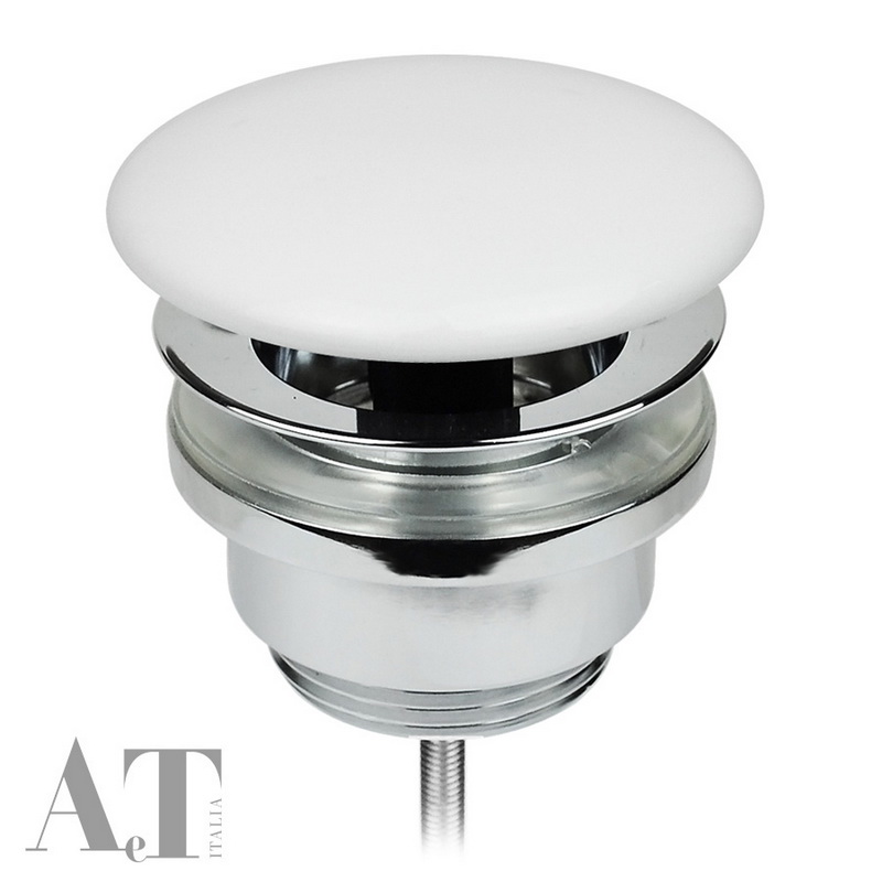 Донный клапан для раковины AeT A038100 clic-clack (белый)