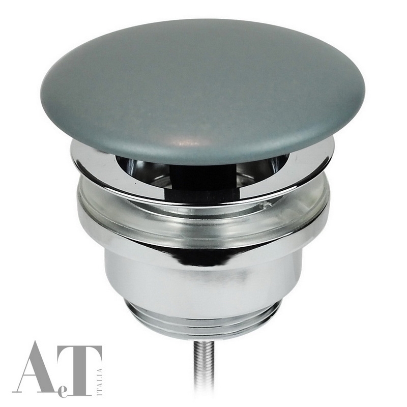 Донный клапан для раковины AeT A038116 clic-clack (серый матовый)
