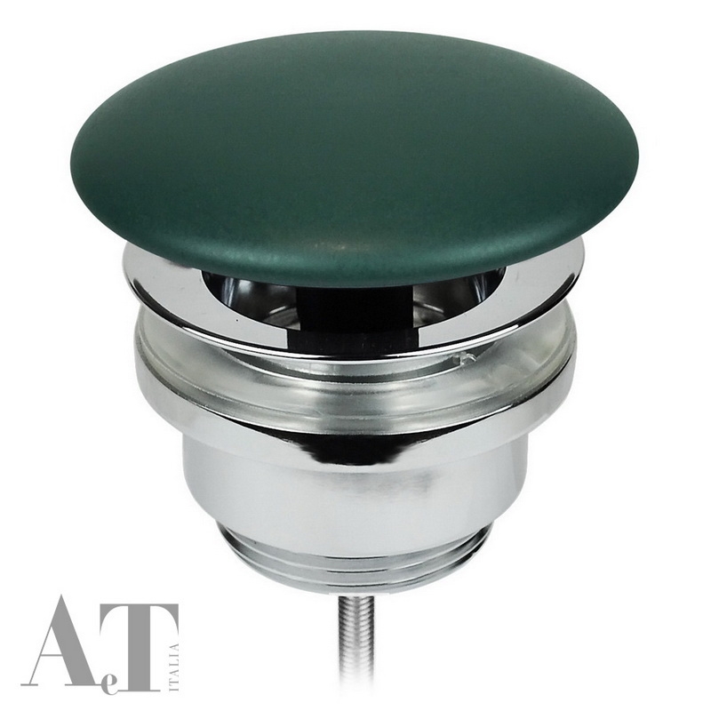 Донный клапан для раковины AeT A038143 clic-clack (зеленый мох матовый)