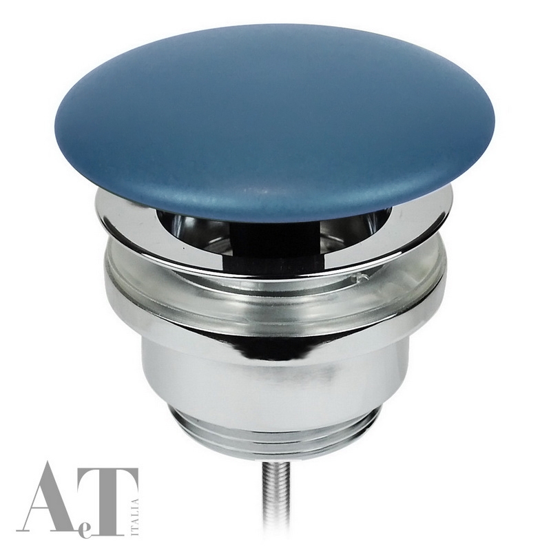 Донный клапан для раковины AeT A038140 clic-clack (голубой матовый)
