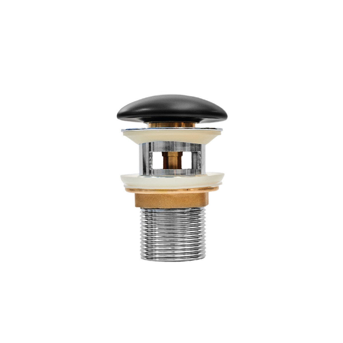 Донный клапан для раковины IDDIS Optima Home OPHBM0Wi88 (черный матовый)