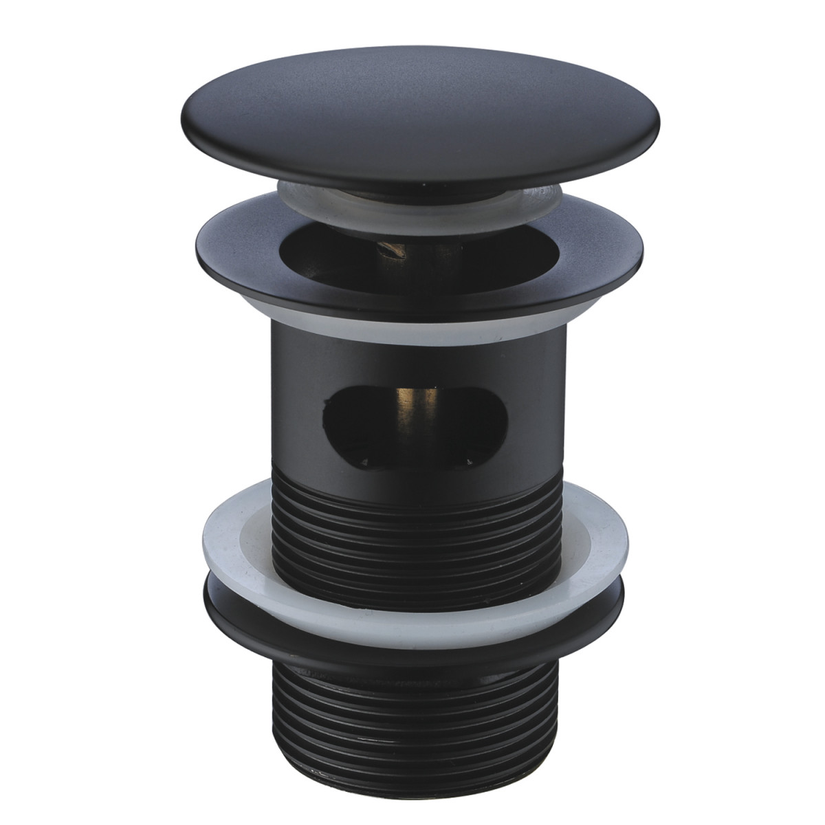 Донный клапан для раковины WasserKRAFT A080 Push-up (чёрный матовый)