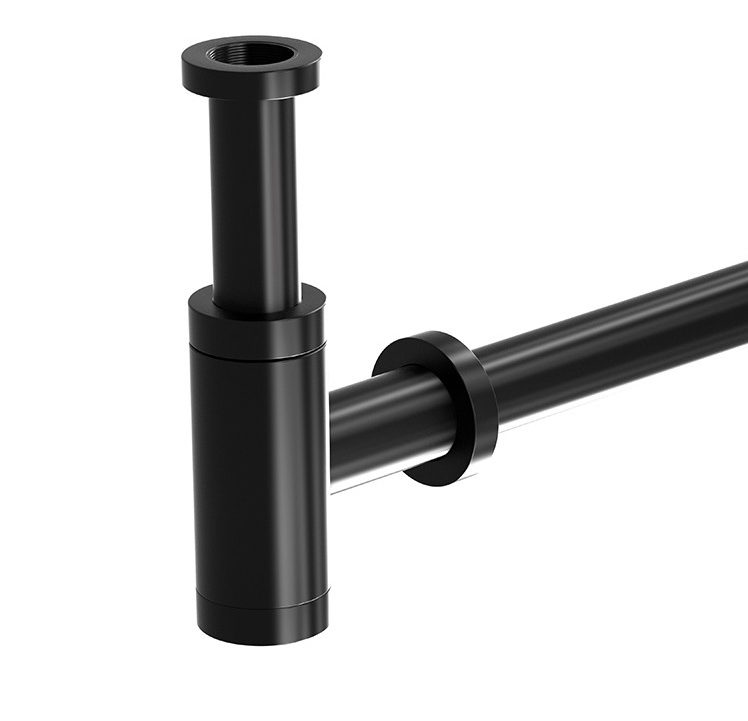 Сифон  для раковины Gid G-74BL (черный матовый)